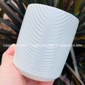 🤍NEW💚Starbucks 2023 Winter ‘Double Wall Ceramic Wavy Rib’ Mini Travel Mug